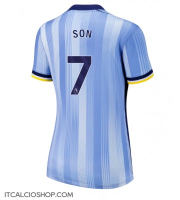 Tottenham Hotspur Son Heung-min #7 Seconda Maglia Femmina 2024-25 Manica Corta